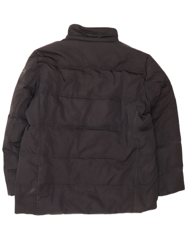 TRUSSARDI JEANS Herren Wattierte Jacke IT 56 3XL Schwarz Polyester