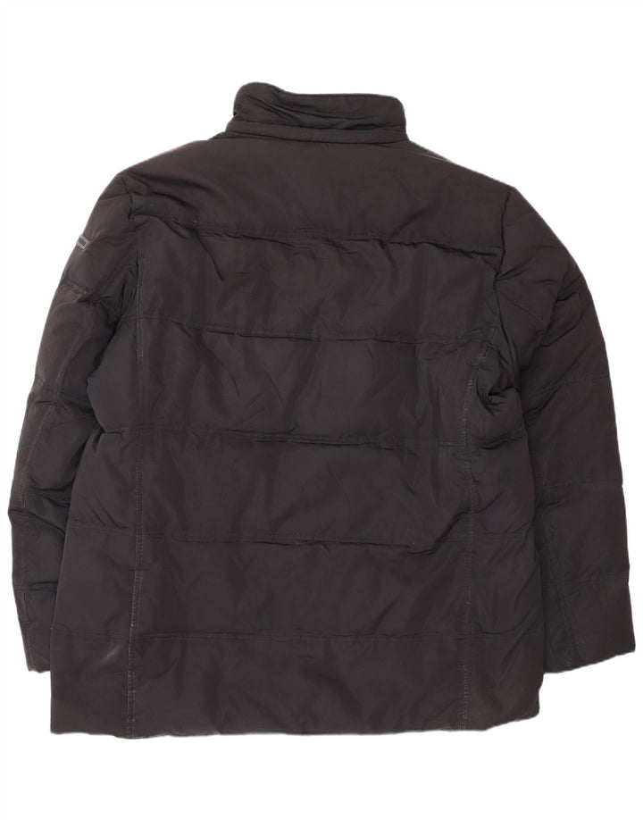 TRUSSARDI JEANS Herren Wattierte Jacke IT 56 3XL Schwarz Polyester