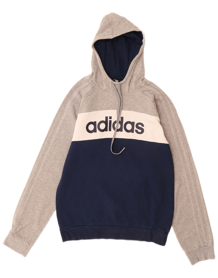 ADIDAS Herren-Kapuzenpullover mit Grafik, mittelgroß, mehrfarbig, Colourblock-Baumwolle