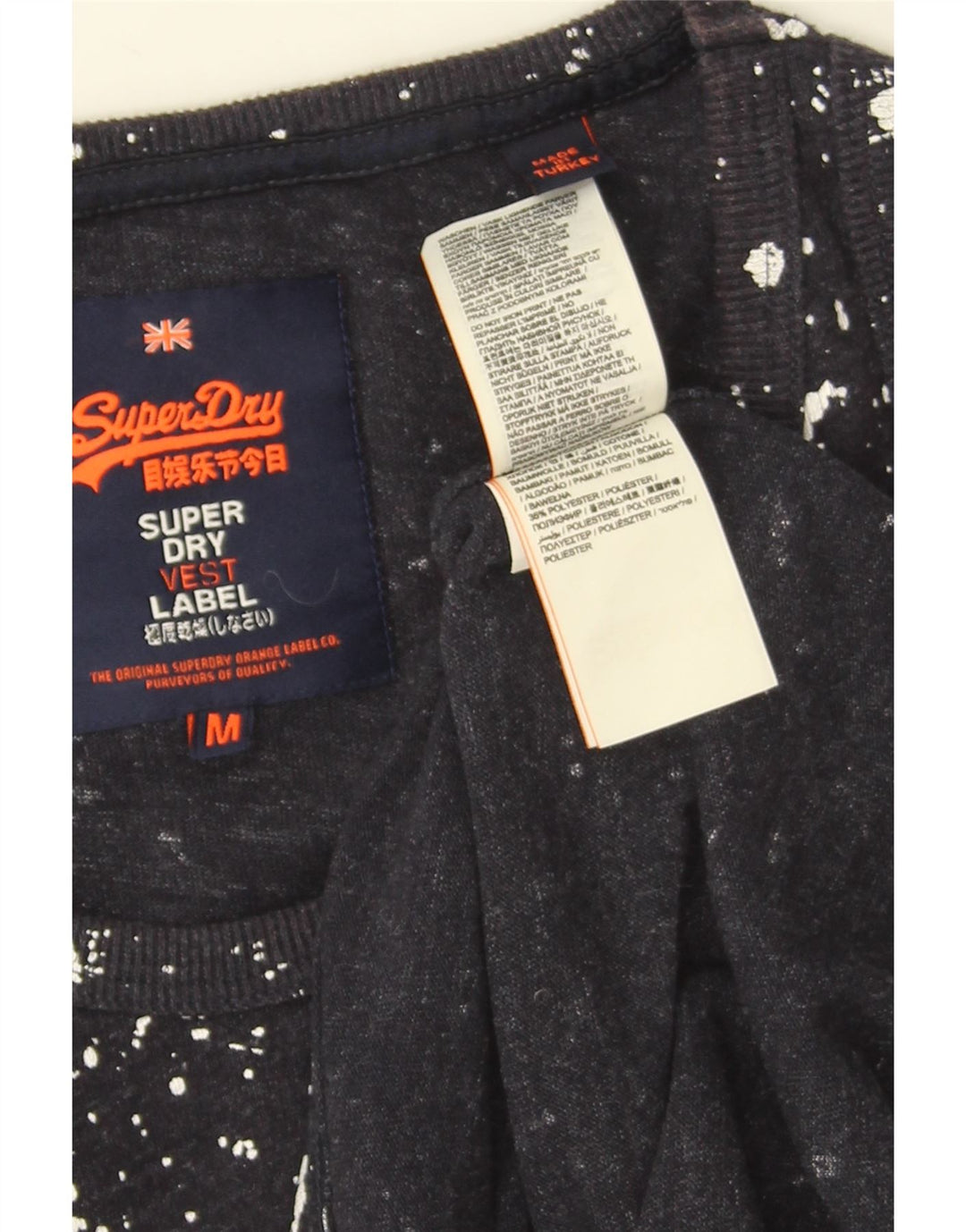 Superdry Herren Grafik-Trägershirt aus Baumwolle in mittlerer Marineblau-Optik