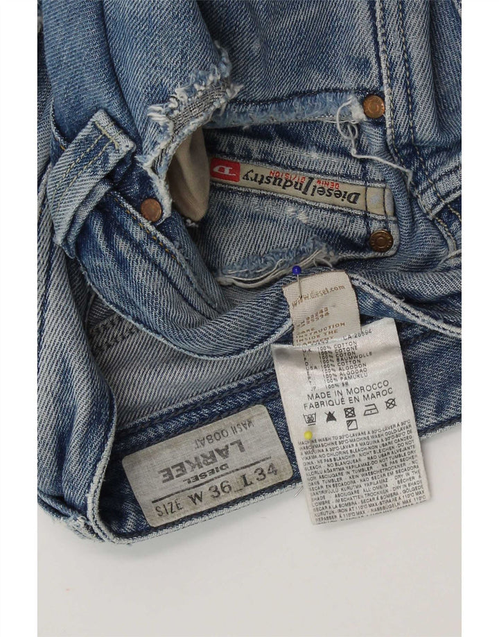 Diesel Herren Larkee Straight Jeans W36 L34 Blaue Baumwolle