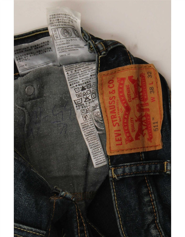 Levi's Herren 511 Slim Jeans W38 L29 Marineblau Baumwolle