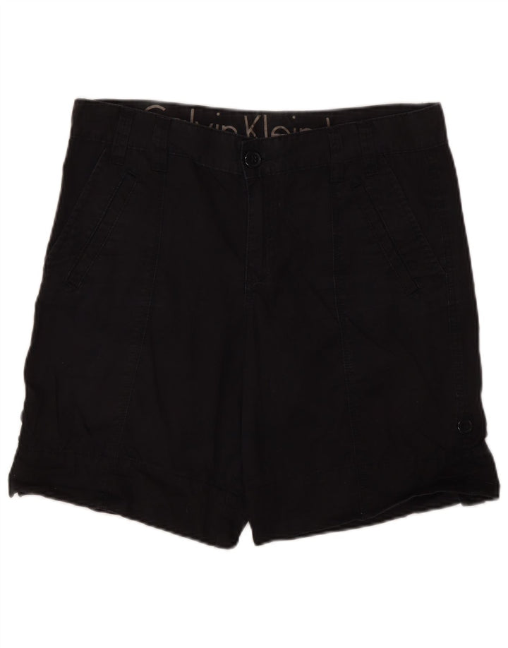 CALVIN KLEIN Damen Cargoshorts US 6 Medium W30 Schwarze Baumwolle