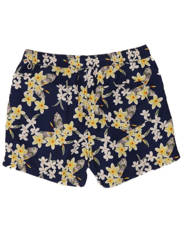 Jack & Jones Herren-Badeshorts aus Polyester, mittelgroß, Marineblau mit Blumenmuster