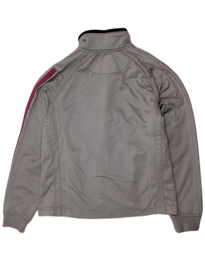 DIADORA Boys Tracksuit Top Jacket 12-13 Years Grey Colourblock Polyester