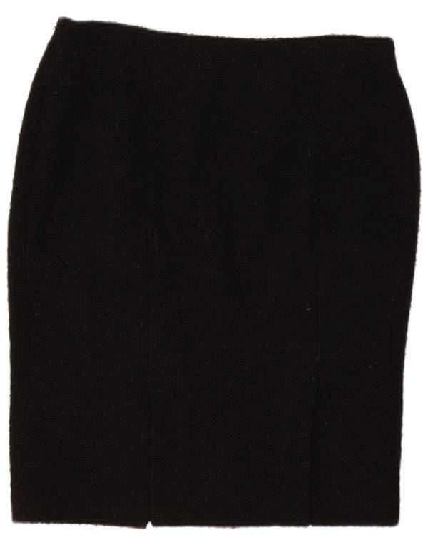 Hobbs Damen Bleistiftrock UK 16 Large W36 Schwarze Wolle