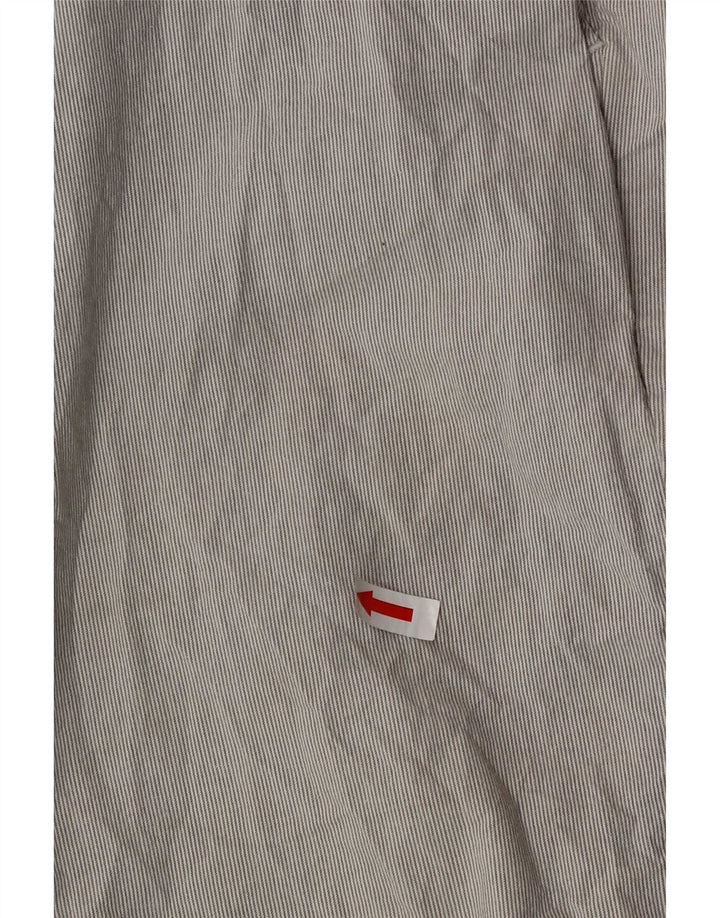 Marks & Spencer Herren-Chinoshorts W32 Mittelgraue Nadelstreifen-Baumwolle