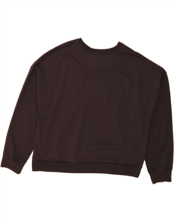 DKNY Womens Oversized Graphic Sweatshirt Jumper UK 16 Large Black Vintage Dkny and Second-Hand Dkny from Messina Hembry 