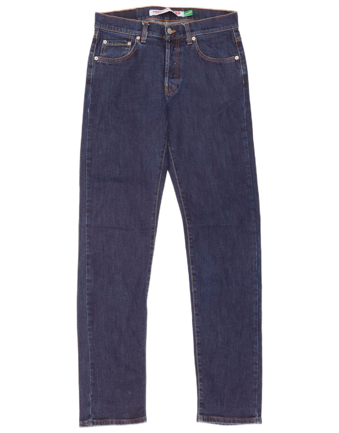Carrera Herren 710 Regular Slim Jeans IT 46 Small W31 L33 Marineblaue Baumwolle