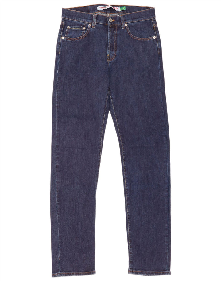 Carrera Herren 710 Regular Slim Jeans IT 46 Small W31 L33 Marineblaue Baumwolle
