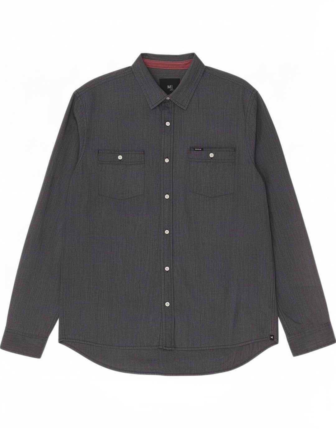 Hurley Herrenhemd XL Grau Baumwolle