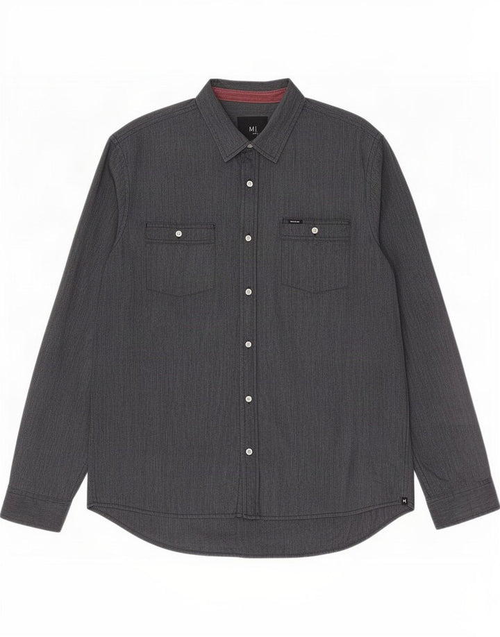 Hurley Herrenhemd XL Grau Baumwolle