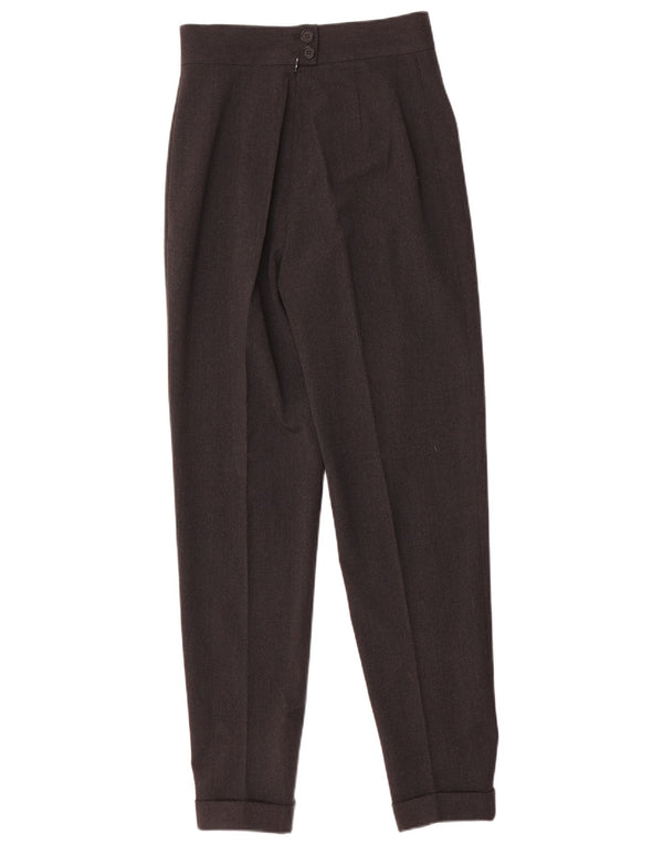 Sportmax Damen-Anzughose mit hoher Taille, schmal zulaufend, UK 12, M, W26, L30, Grau