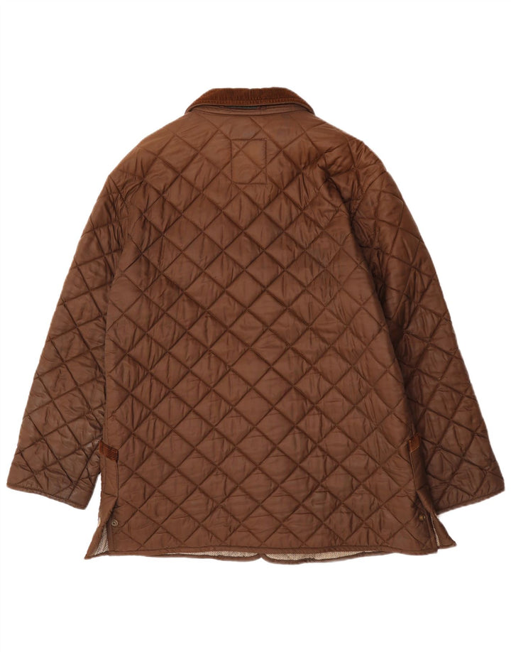HENRY COTTONS Herren Steppjacke UK 46 3XL Braunes Nylon