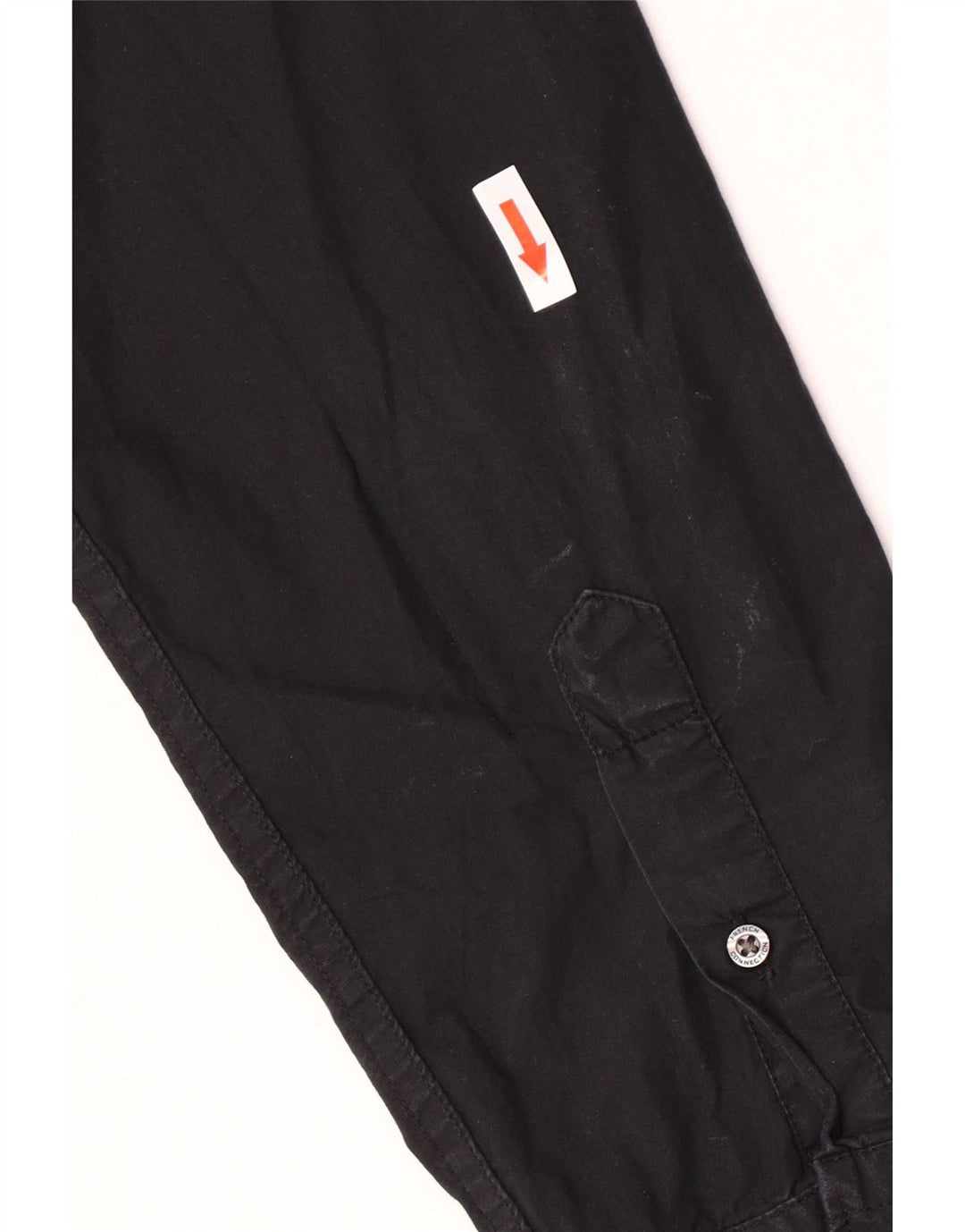 French Connection Herren-Hemd, Größe S, schwarze Baumwolle