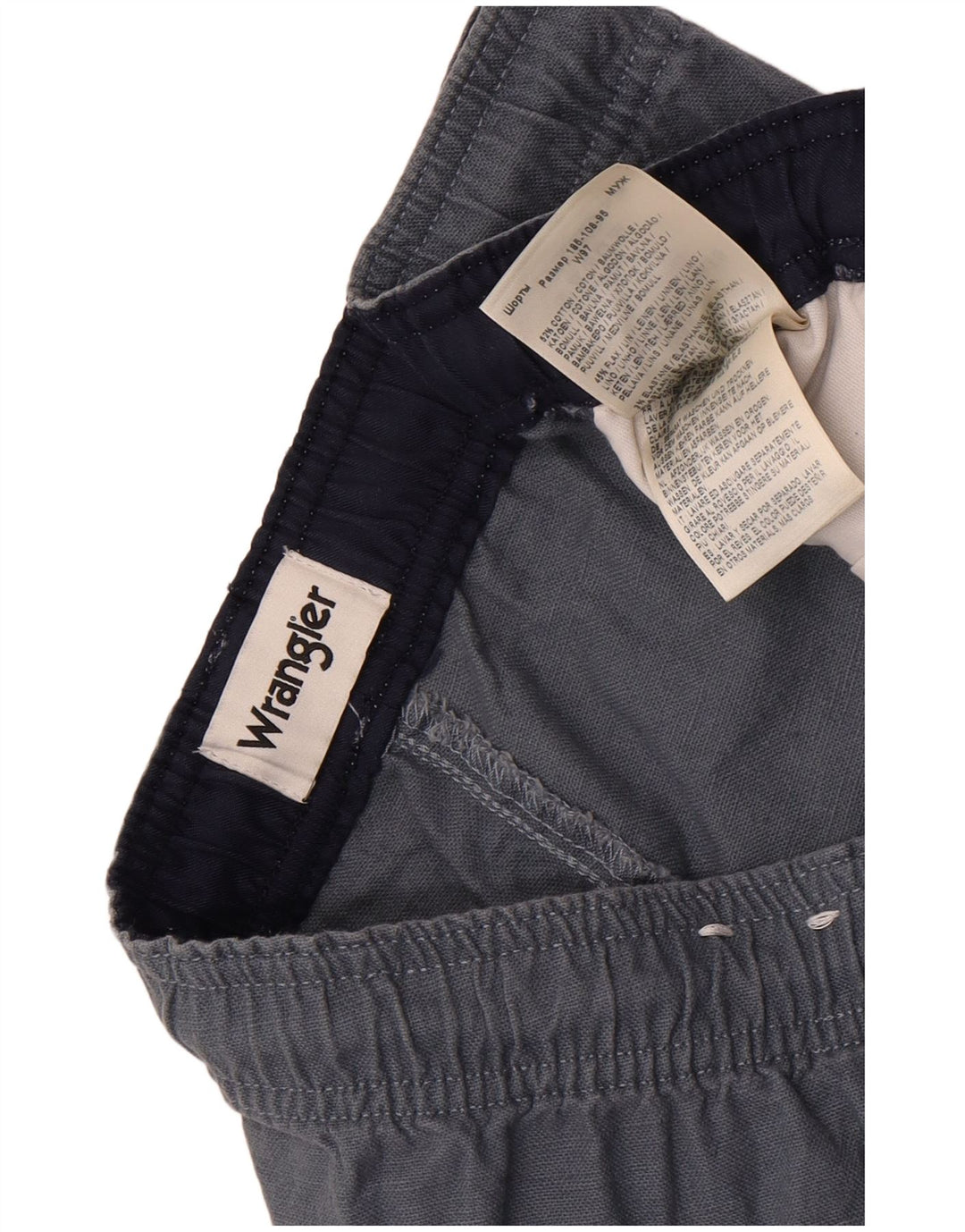 Wrangler Herren Bermudashorts W38 XL Graue Baumwolle