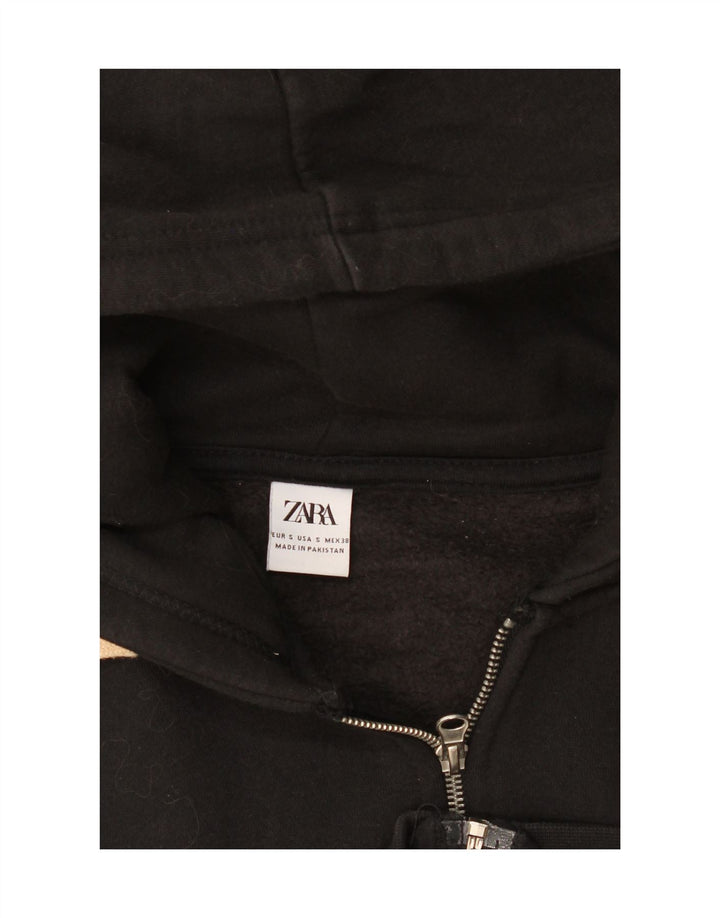Zara Herren-Kapuzenpullover mit Reißverschluss, Größe S, Schwarz