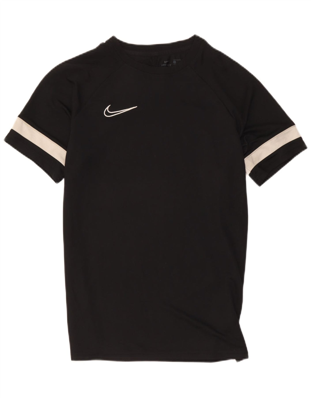 Nike Herren Dri Fit T-Shirt Top Mittelschwarzes Colourblock-Polyester