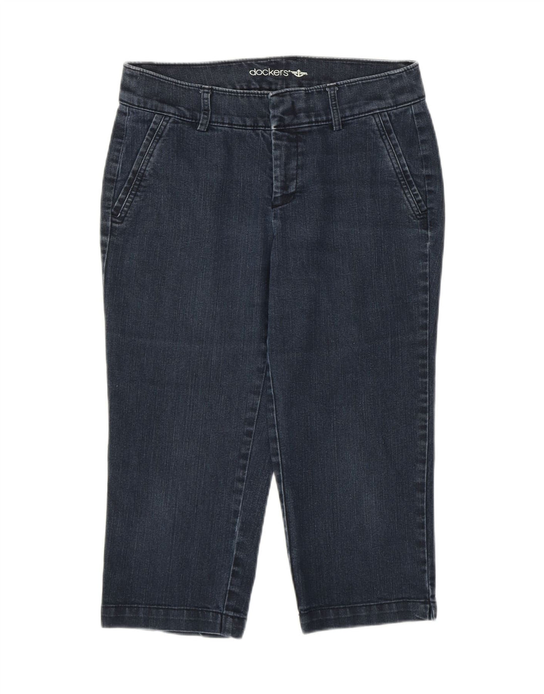 DOCKERS Womens Capri Jeans US 4 Small W28 L18 Navy Blue Cotton Vintage Dockers and Second-Hand Dockers from Messina Hembry 