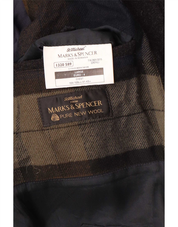 Marks & Spencer Herrenmantel UK 40 Große graue Schurwolle
