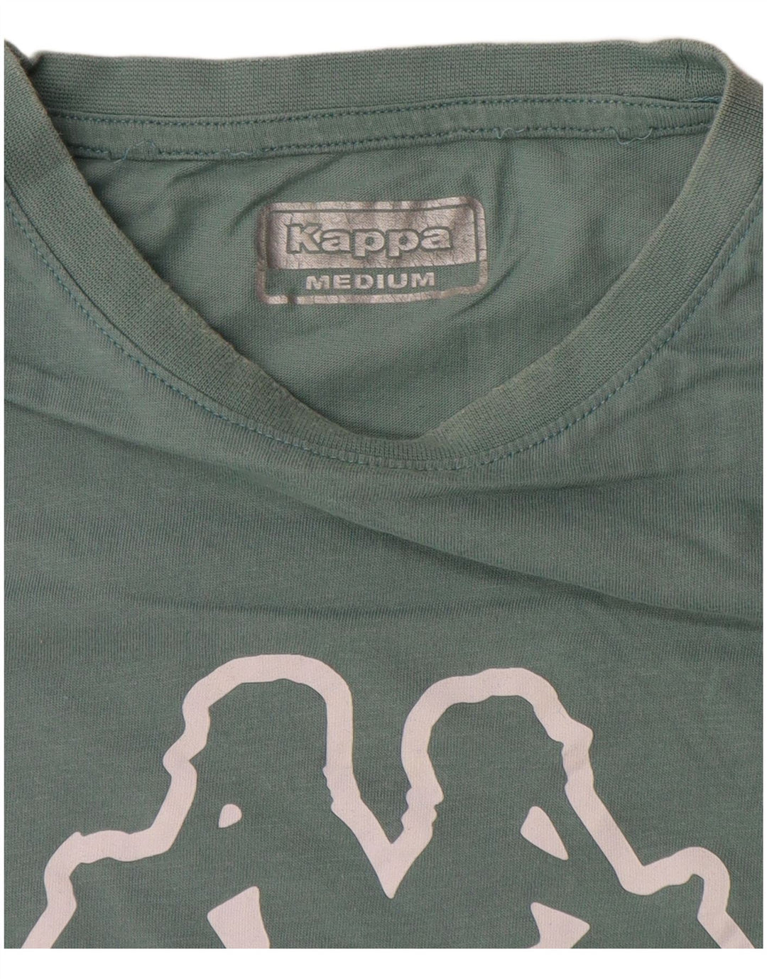 Kappa Damen Graphic T-Shirt Top UK 14 Mittelgrün