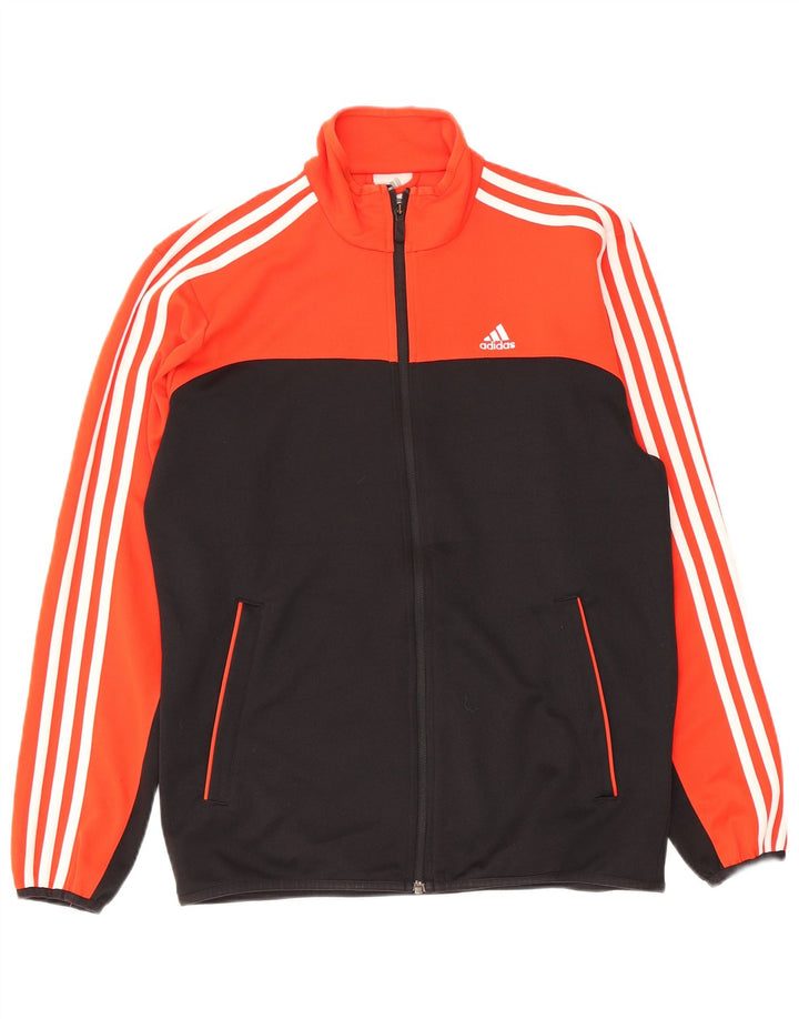 Adidas Herren Trainingsanzug Top Jacke UK 38/40 Mittelorange Farbblock