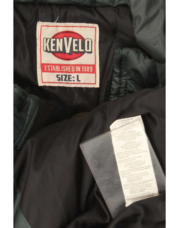Kenvelo Herren Wattierte Jacke UK 40 Large Grün Polyester