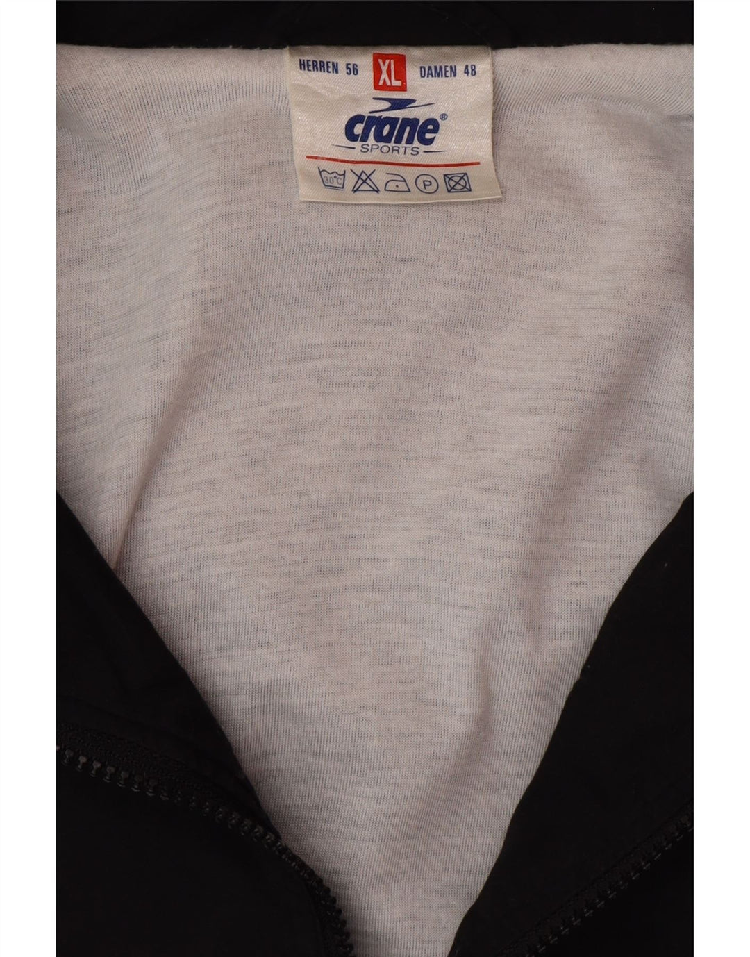 CRANE Herren-Trainingsanzugoberteil mit lockerer Passform, XL, schwarzes Farbblock-Polyester