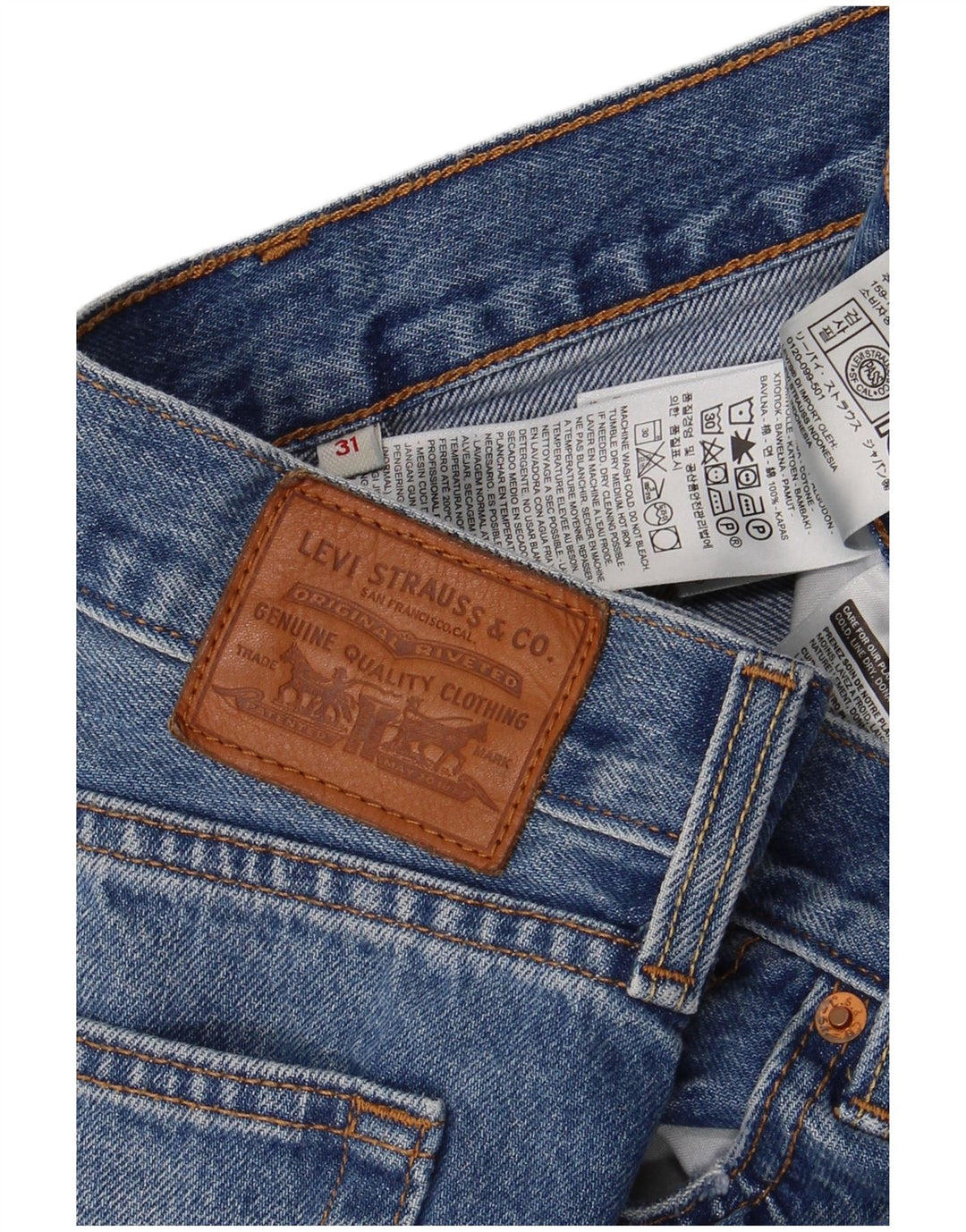 Levi's Damen Mini-Jeansrock W31 mittelblaue Baumwolle