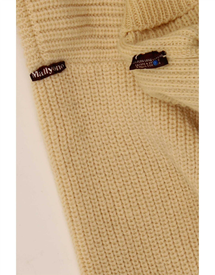 Vintage Herren-Strickjacke, mittelbeige Wolle