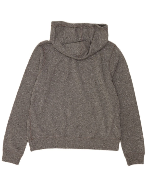 Abercrombie & Fitch Damen-Kapuzenpullover mit Grafik, UK 14, mittelgrau gefleckt