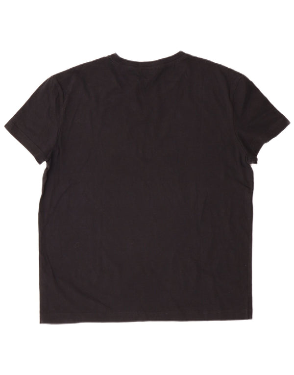 Calvin Klein Jeans Damen T-Shirt Top UK 18 XL Schwarz Baumwolle