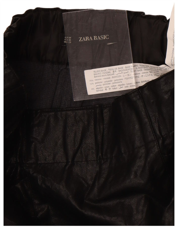 Zara Damen Minirock Medium W28 Schwarze Viskose