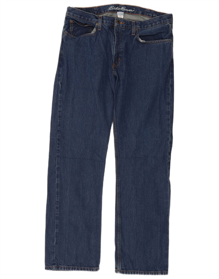 Eddie Bauer Damen Straight Jeans W36 L32 Blaue Baumwolle