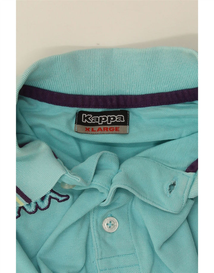 KAPPA Herren Poloshirt XL Türkis gestreift