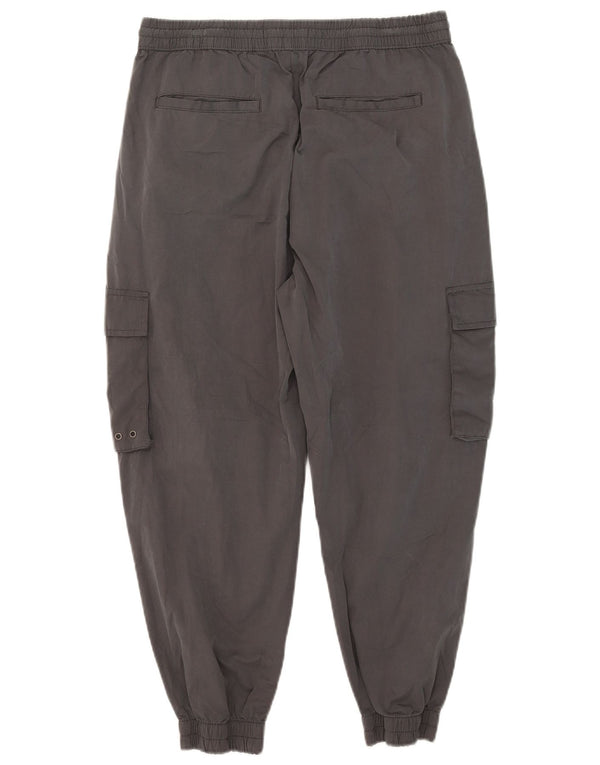 Zara Herren Crop Jogger Cargohose, Größe L, W32, L24, Grau, Polyester