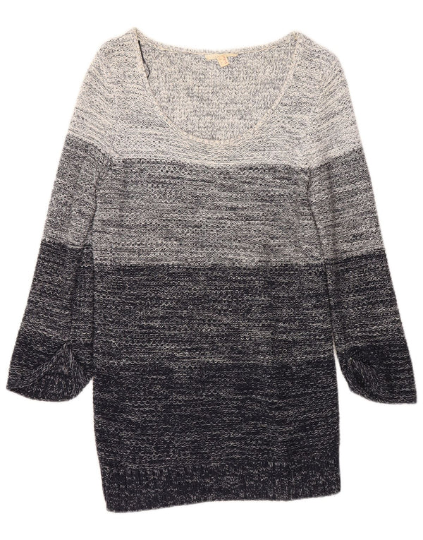 Esprit Damen-Pulloverkleid mit 3/4-Ärmeln, UK 18, XL, Blau, Colourblock-Baumwolle