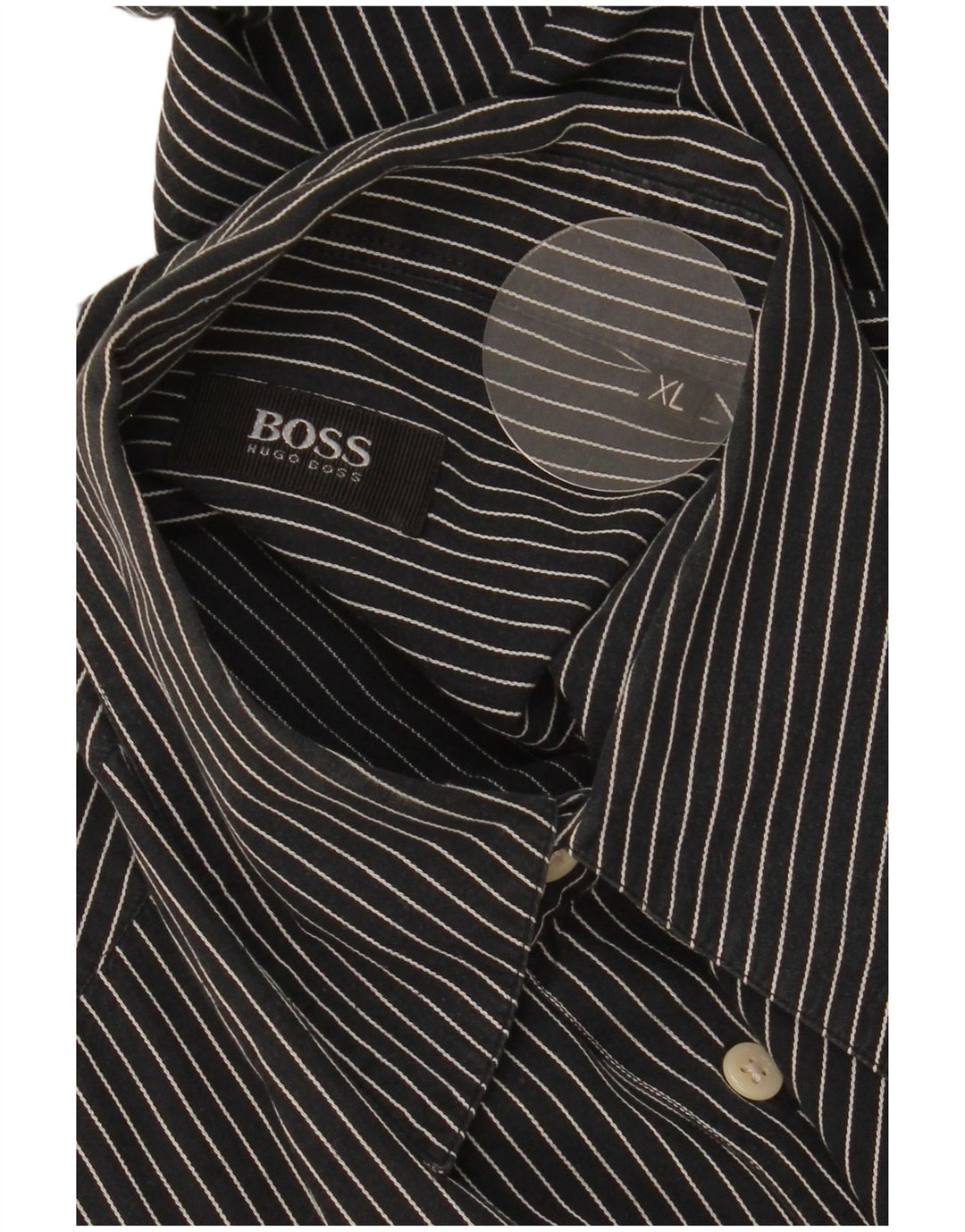 Hugo Boss Herrenhemd XL Marineblau gestreift