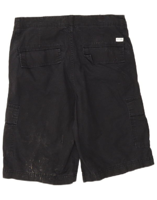 Jack & Jones Herren Cargoshorts XS W26 Schwarze Baumwolle