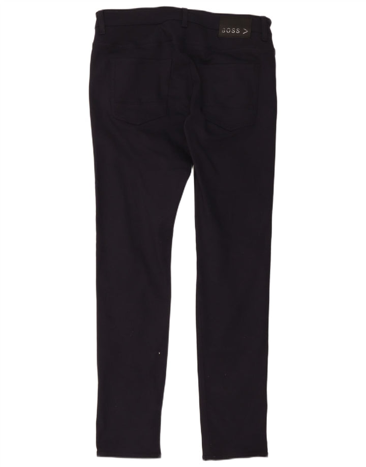 Hugo Boss Herren Slim Freizeithose W34 L34 Marineblau Polyester