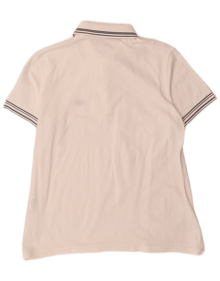 Sergio Tacchini Damen Poloshirt IT 48 XL Weiße Baumwolle