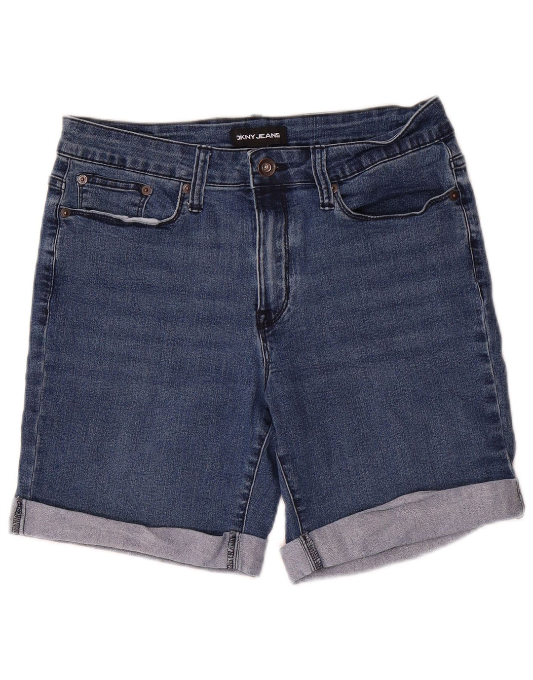 Dkny Damen Jeansshorts US 6 Medium W32 Blau