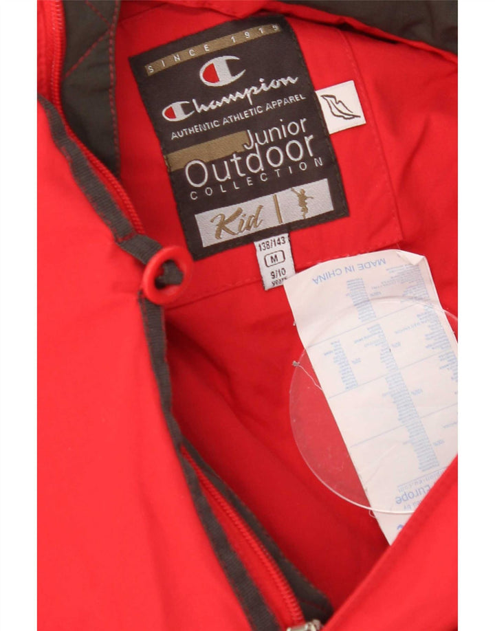 Champion Wattierter Mantel für Jungen, 9–10 Jahre, mittelrotes Nylon