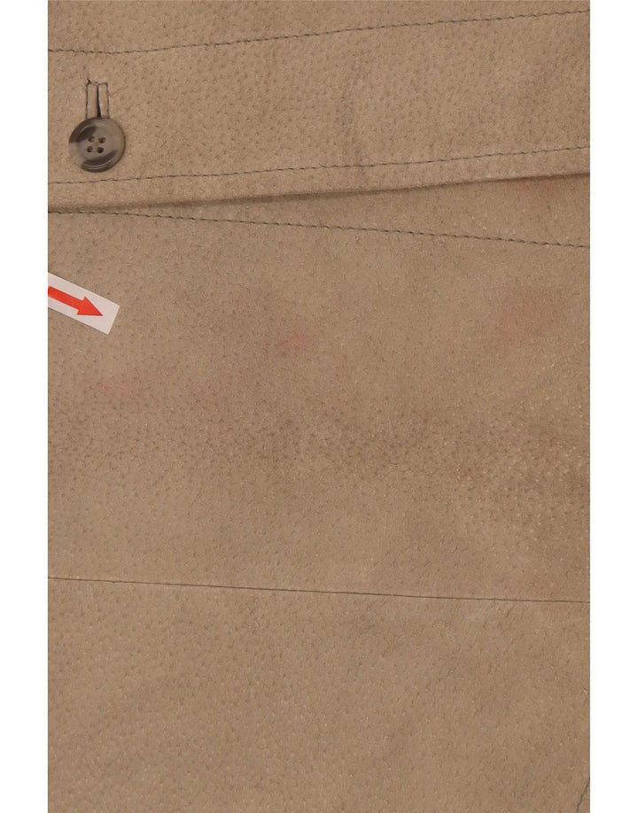 M. Flues Herren Overshirt Wildlederhemd Großes Beige Leder