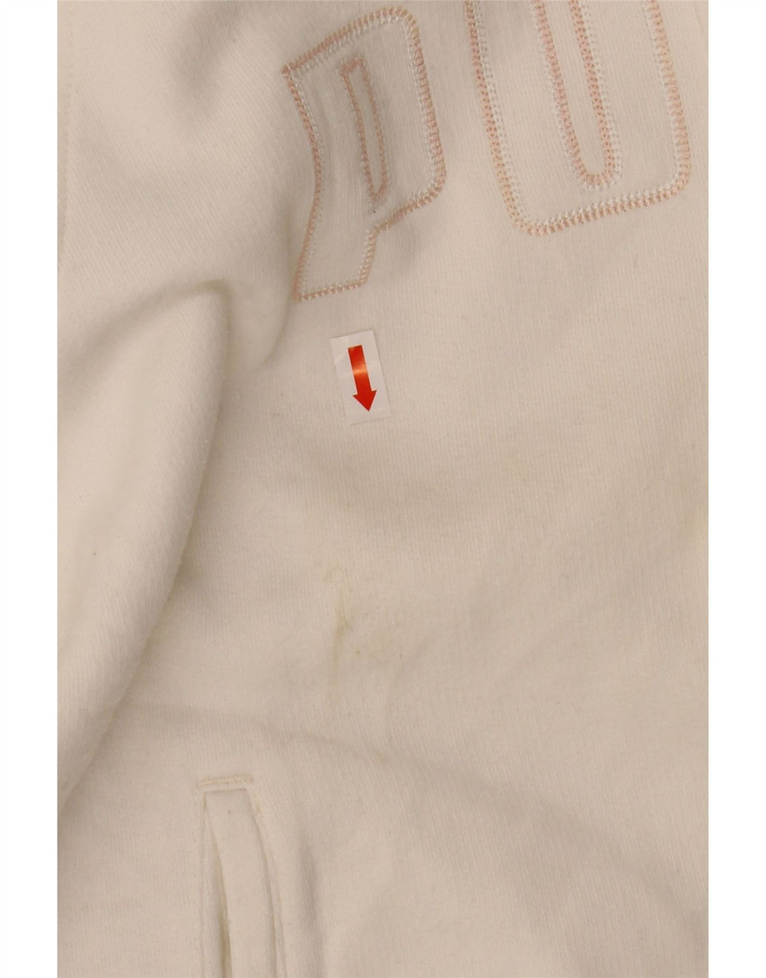 PUMA Damen Graphic Trainingsanzug Top Jacke UK 14 Medium Weiß