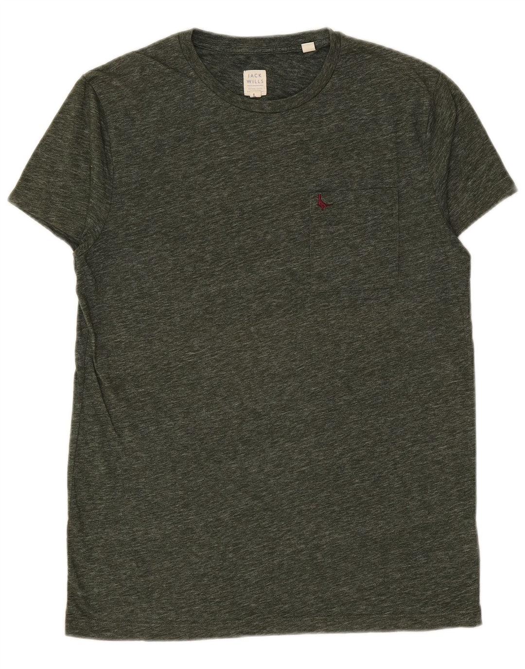 JACK WILLS Herren T-Shirt Top Small Khaki gefleckte Baumwolle