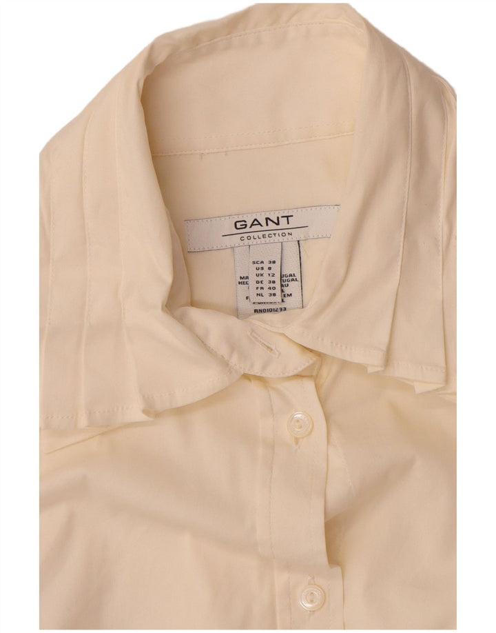 Gant Damenhemd UK 12 Medium Off White Cotton