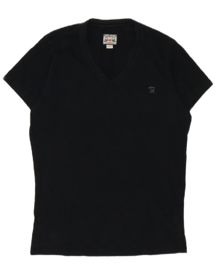 Diesel Herren T-Shirt Top Small Schwarz Baumwolle