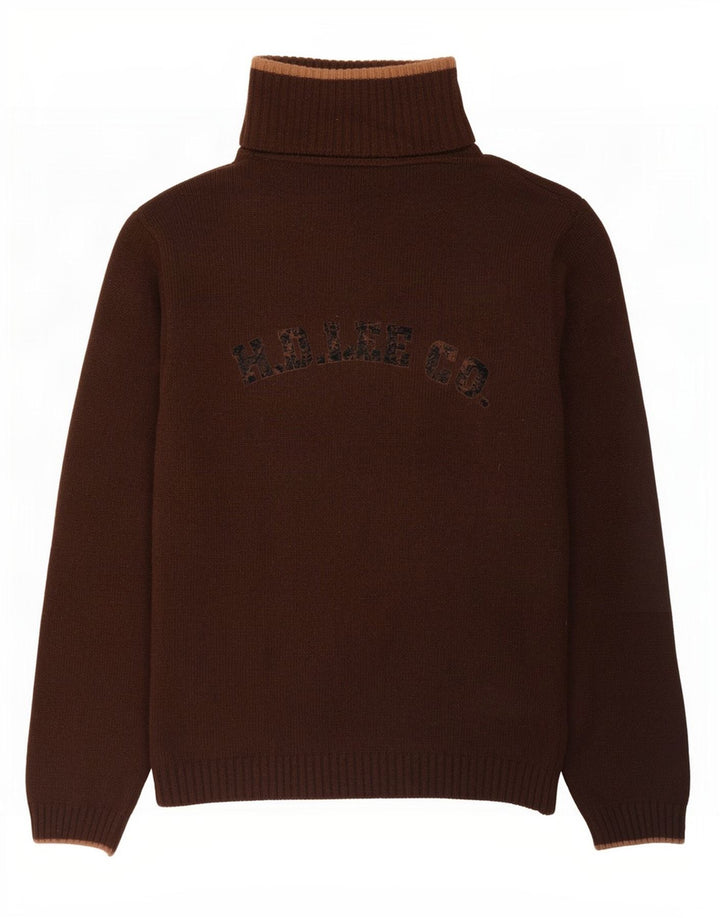 Lee Herren-Cardigan mit Grafik, mittelbraune Wolle