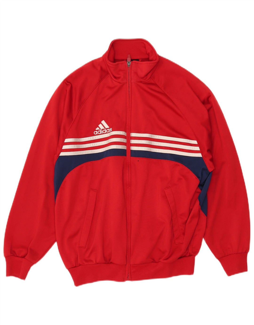 Adidas Jungen Grafik-Trainingsanzug-Top-Jacke, 13–14 Jahre, rotes Polyester